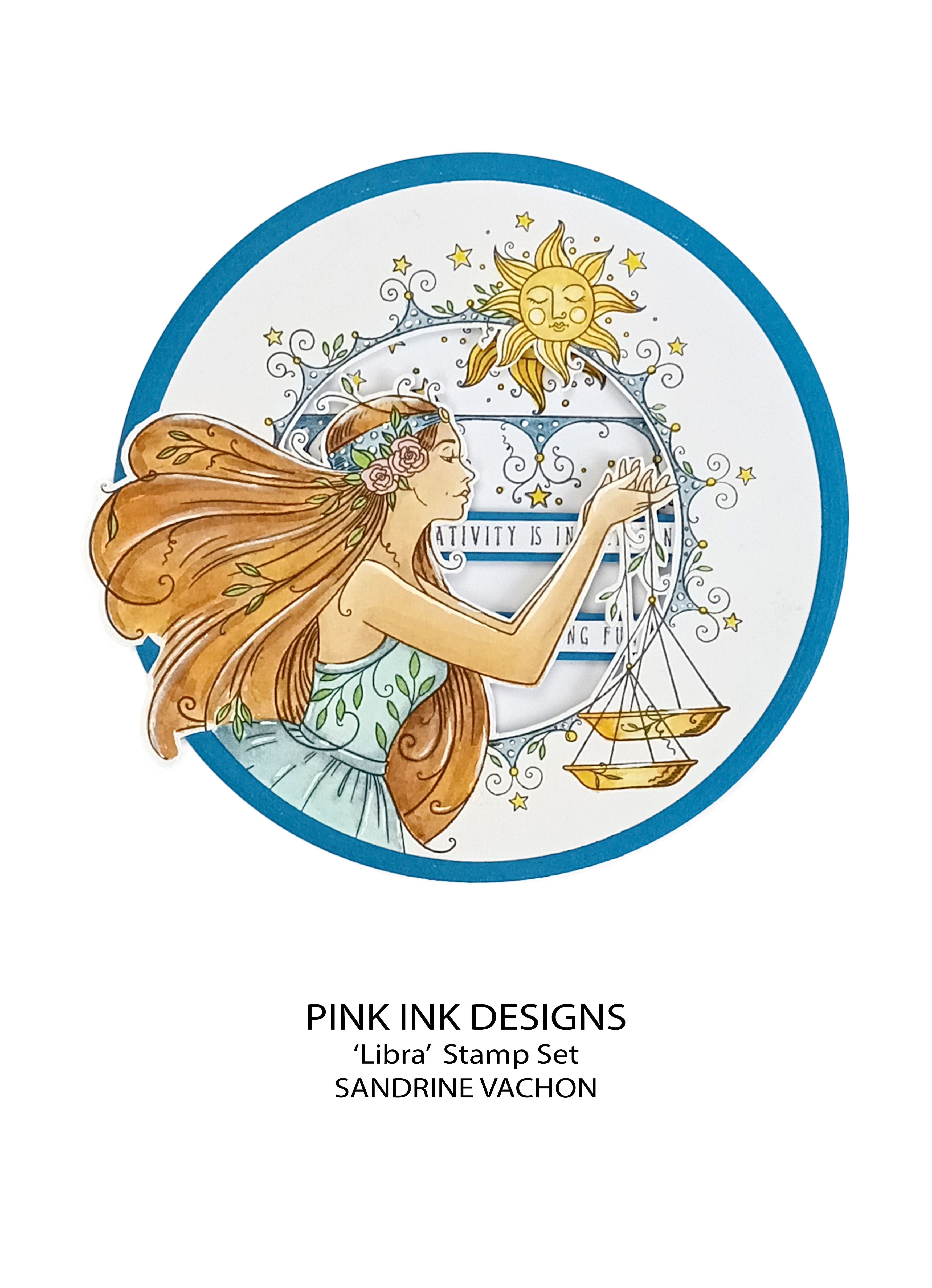 Pink Ink Designs Libra 6 in x 8 in Clear Stamp Set