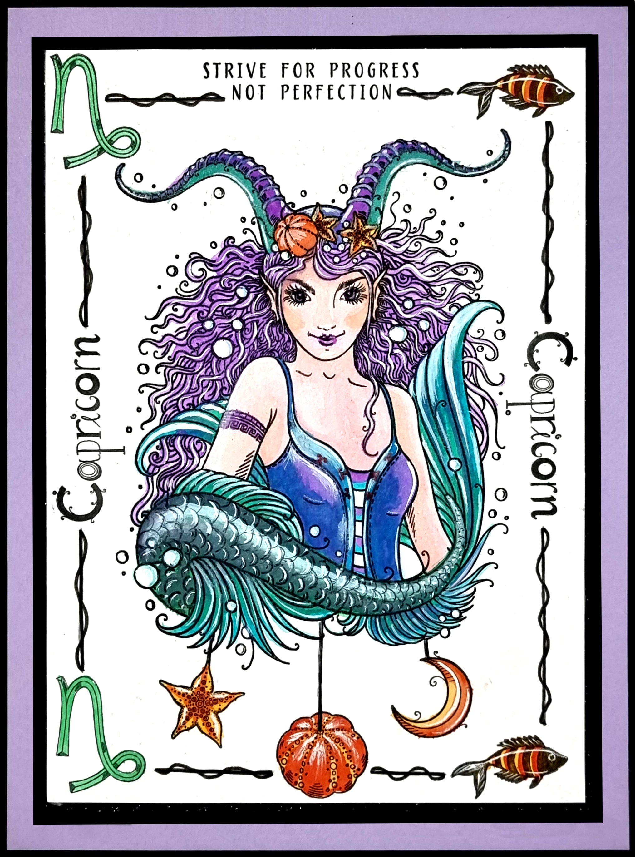 Pink Ink Designs Capricorn 6 in x 8 in Clear Stamp Set