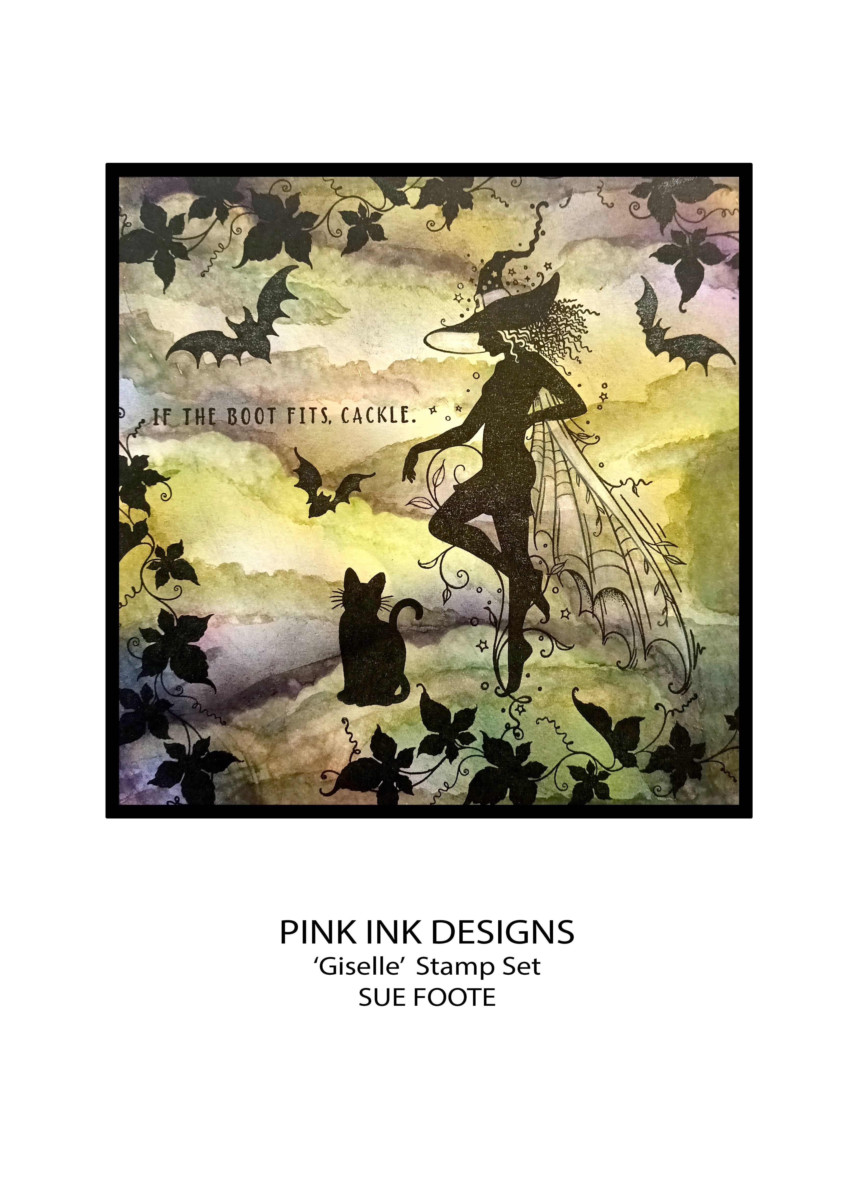 Pink Ink Designs Giselle 6 in x 8 in Clear Stamp Set