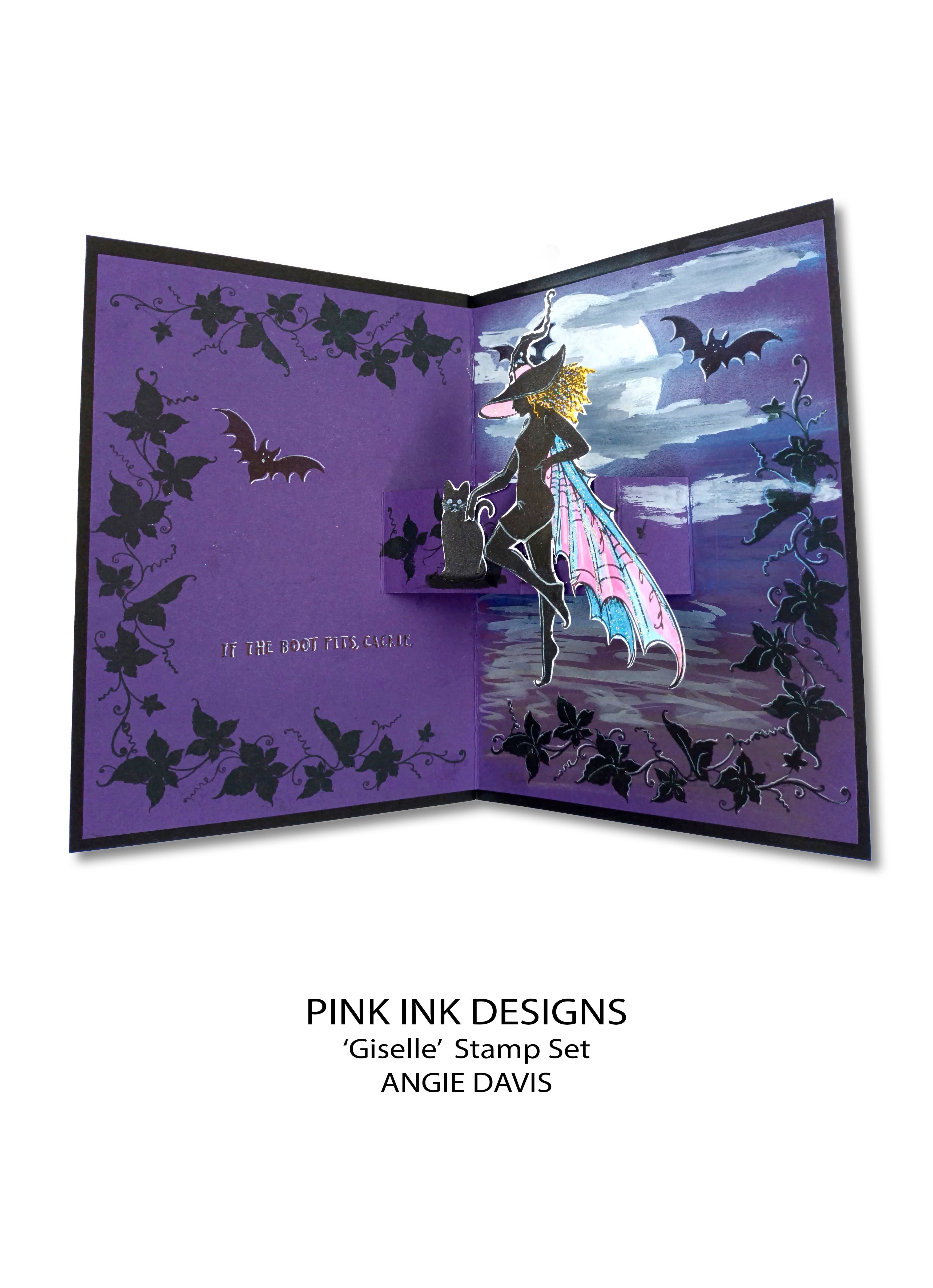 Pink Ink Designs Giselle 6 in x 8 in Clear Stamp Set