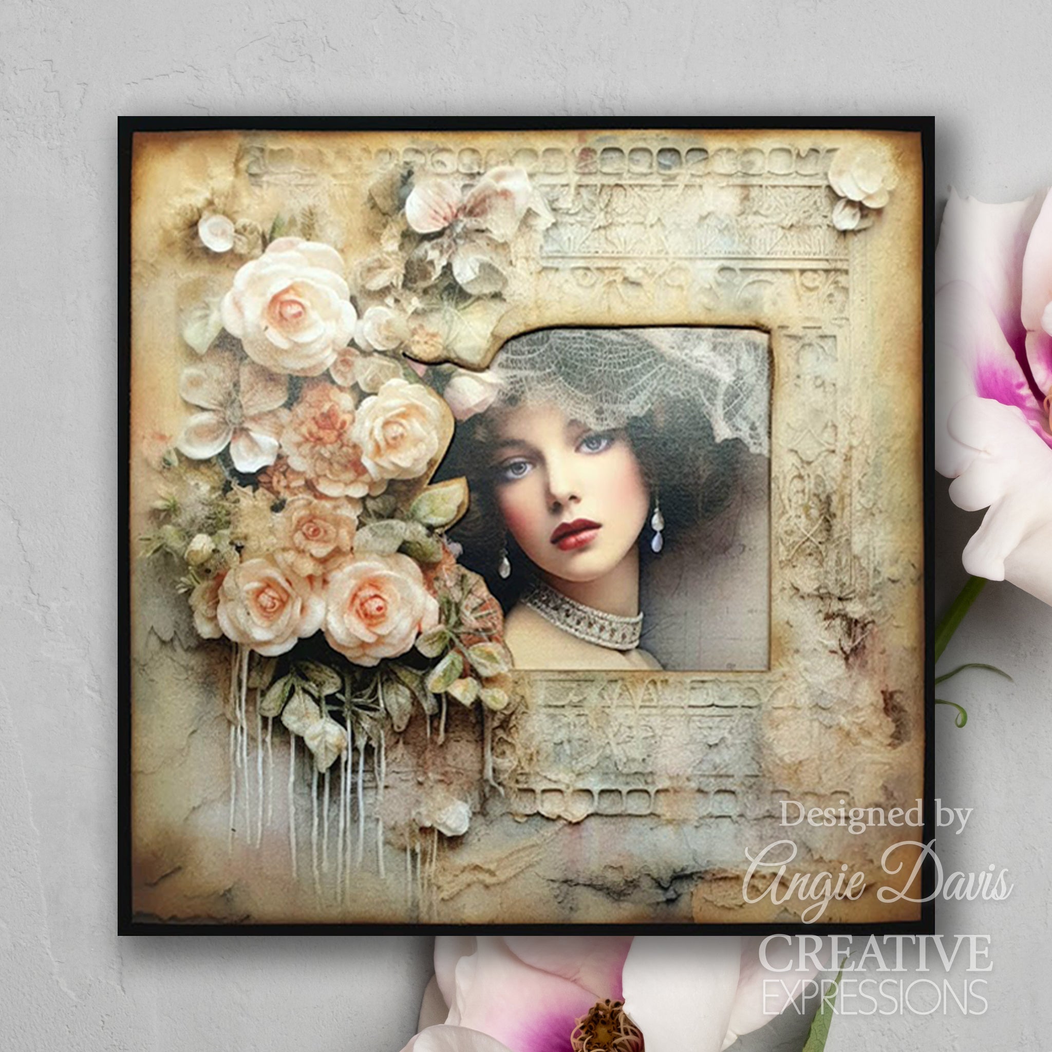 Creative Expressions Taylor Made Journals Chateau Rose 8 in x 8 in Paper Pad