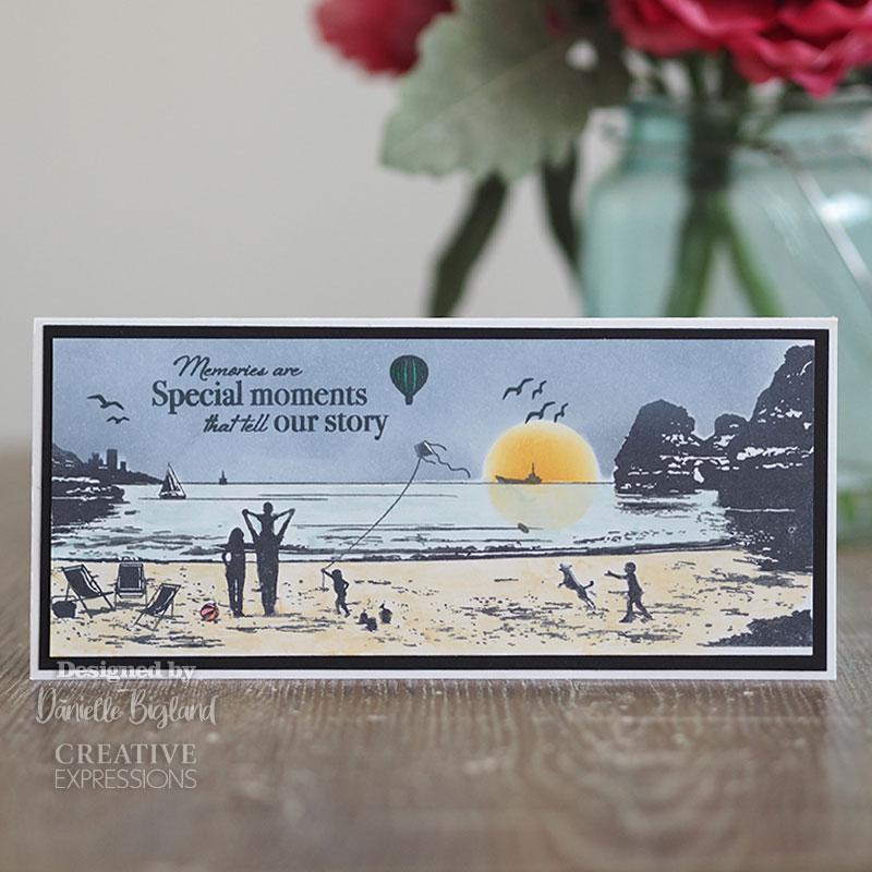 Creative Expressions Designer Boutique Collection Summer Holiday's DL Pre Cut Rubber Stamp