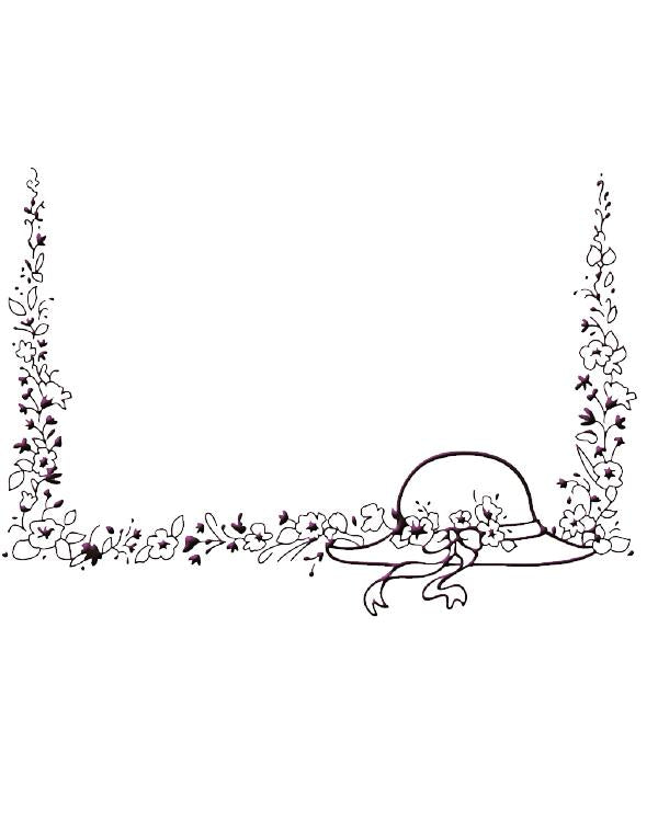 Embossing Folder - Floral Melody (Hat) Size 5 x 7