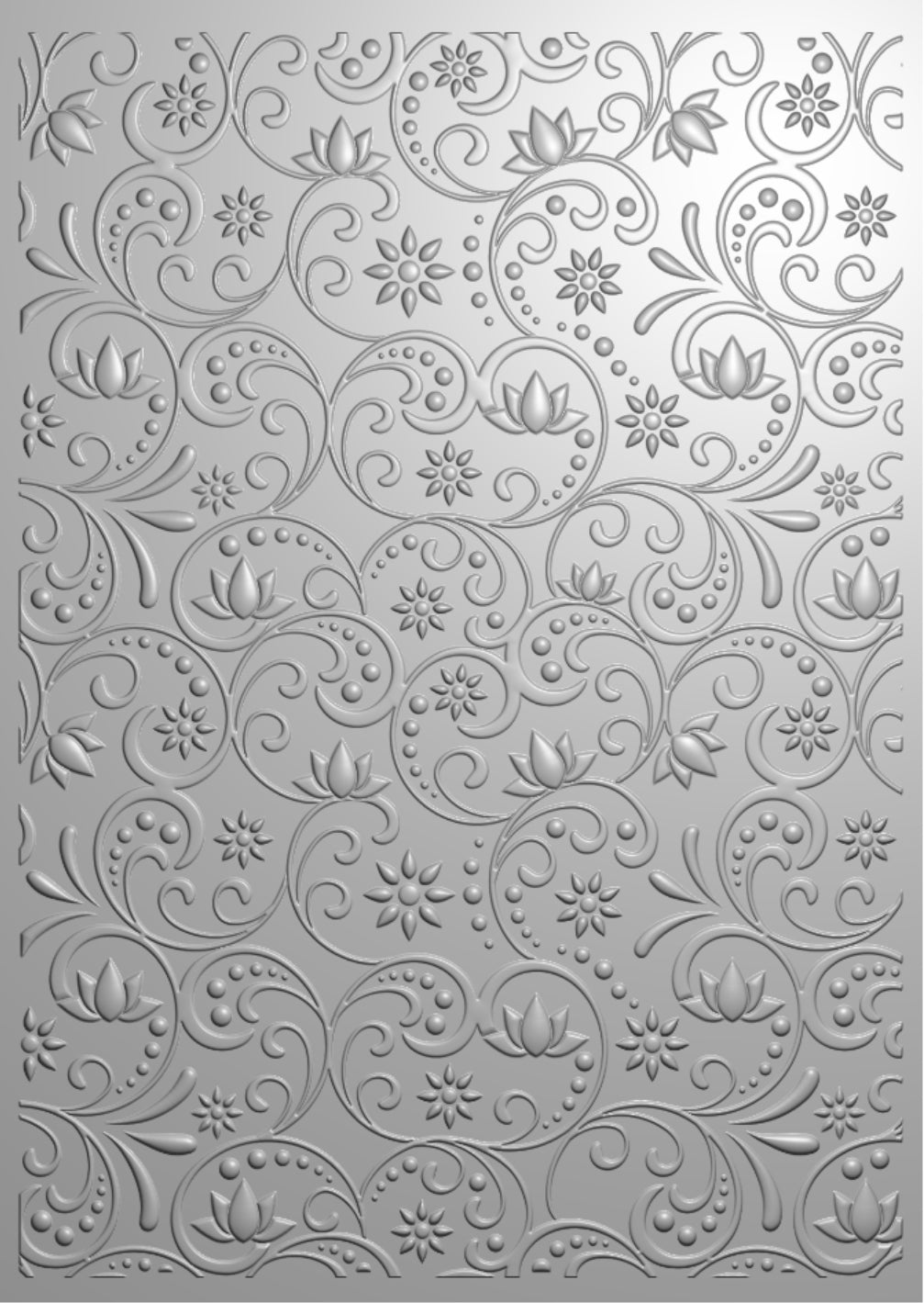 Creative Expressions Botanical Swirls 5 in x 7 in 3D Embossing Folder