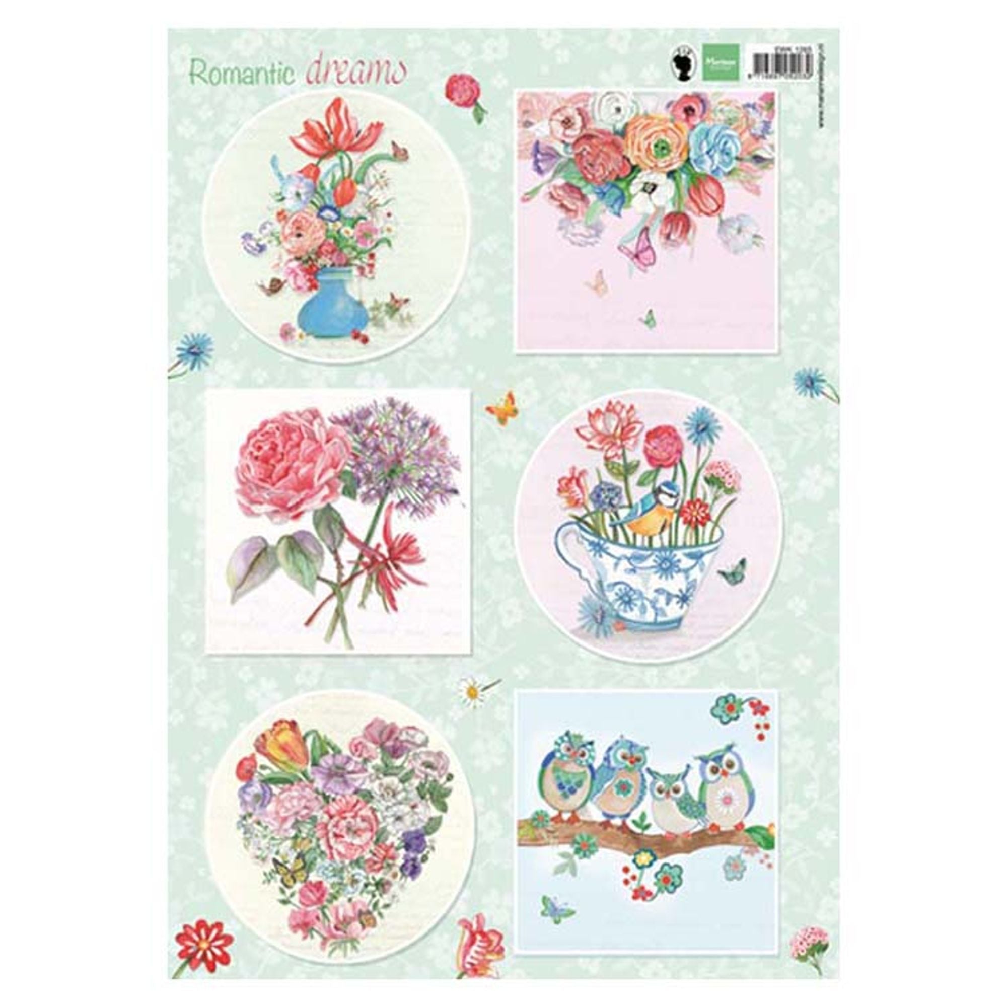 Marianne Design Cutting Sheet Romantic Dreams - Green