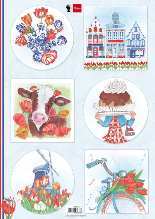 Cutting Sheet I Love Holland - Tulips A4