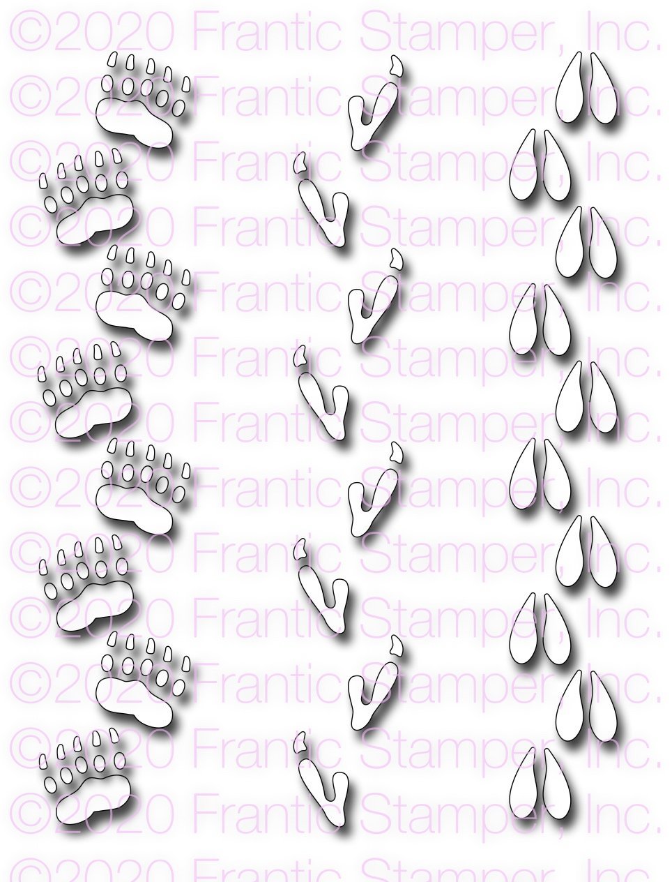 Frantic Stamper Animal Tracks die set