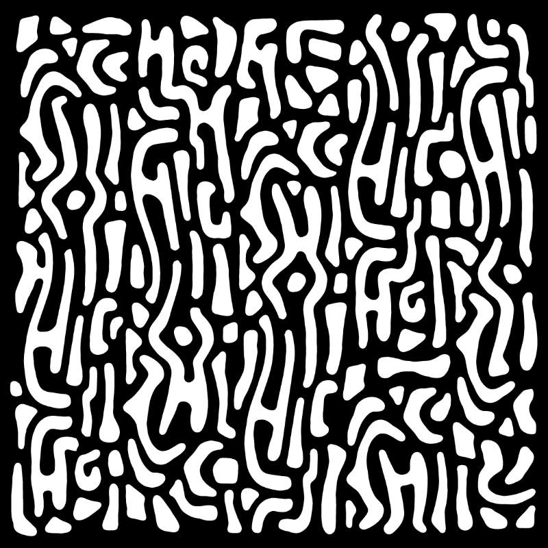 Woodware Wiggles 6 in x 6 in Stencil