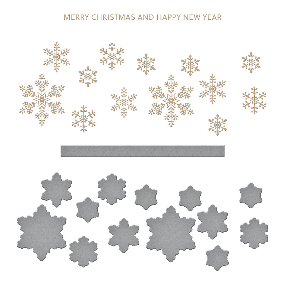 Glimmering Snowflakes Hot Foil Plate & Die Set from the Bibi's Snowflakes Collection by Bibi Cameron