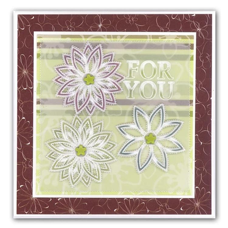 Groovi Art Deco Flowers Border Plate