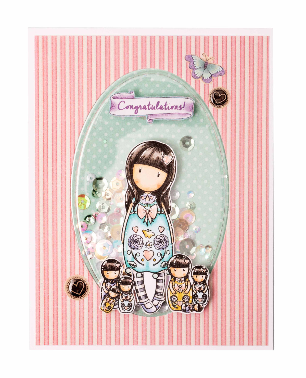 GOR Die-Cut Sheets 4x2 Paper, Pearls, Ribbon Gorjuss 152.4x152.4x5mm 10 PC nr.01