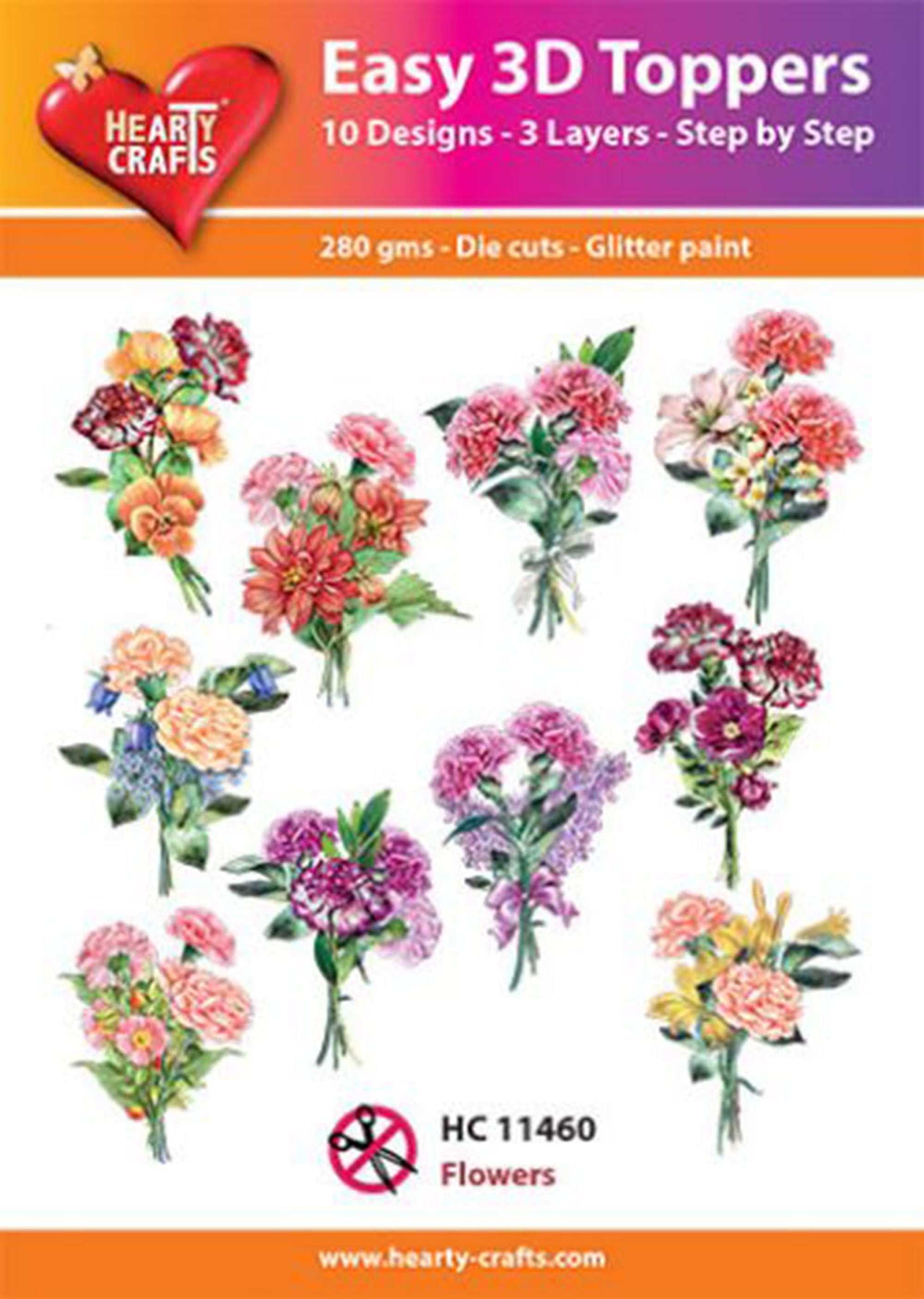 Hearty Crafts Easy 3D Toppers - Flowers