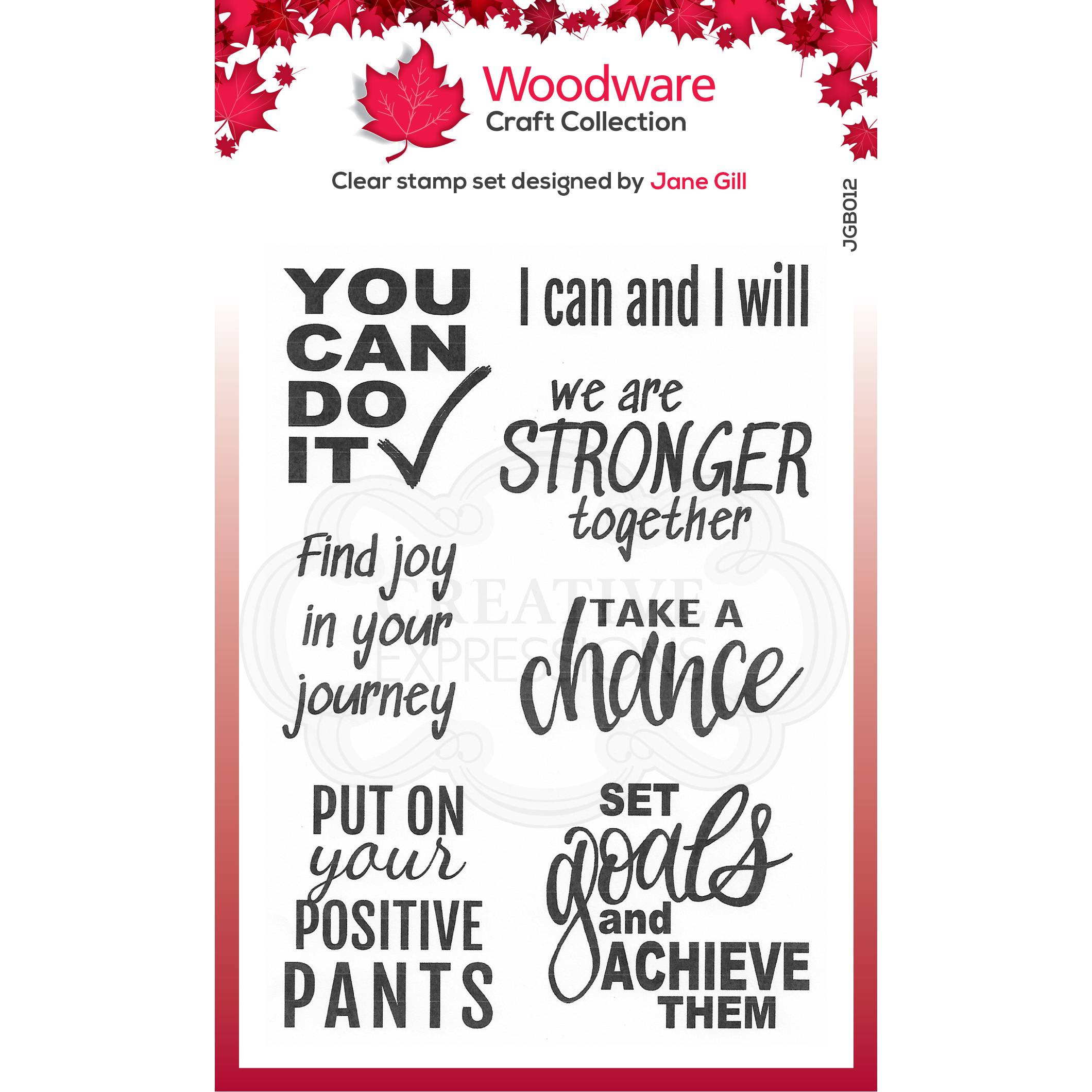 Woodware Clear Singles You Can Do It! A5 Stamp