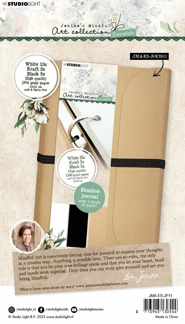 JMA Journal Pages For JMA-ES-JOUR03 White/Black/Kraft Essentials 120x210x8mm 25 SH nr.11