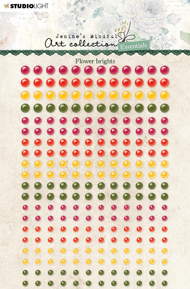 JMA Self-Adhesive Pearls Flower Brights Essentials 105x160x4mm 240 PC nr.20