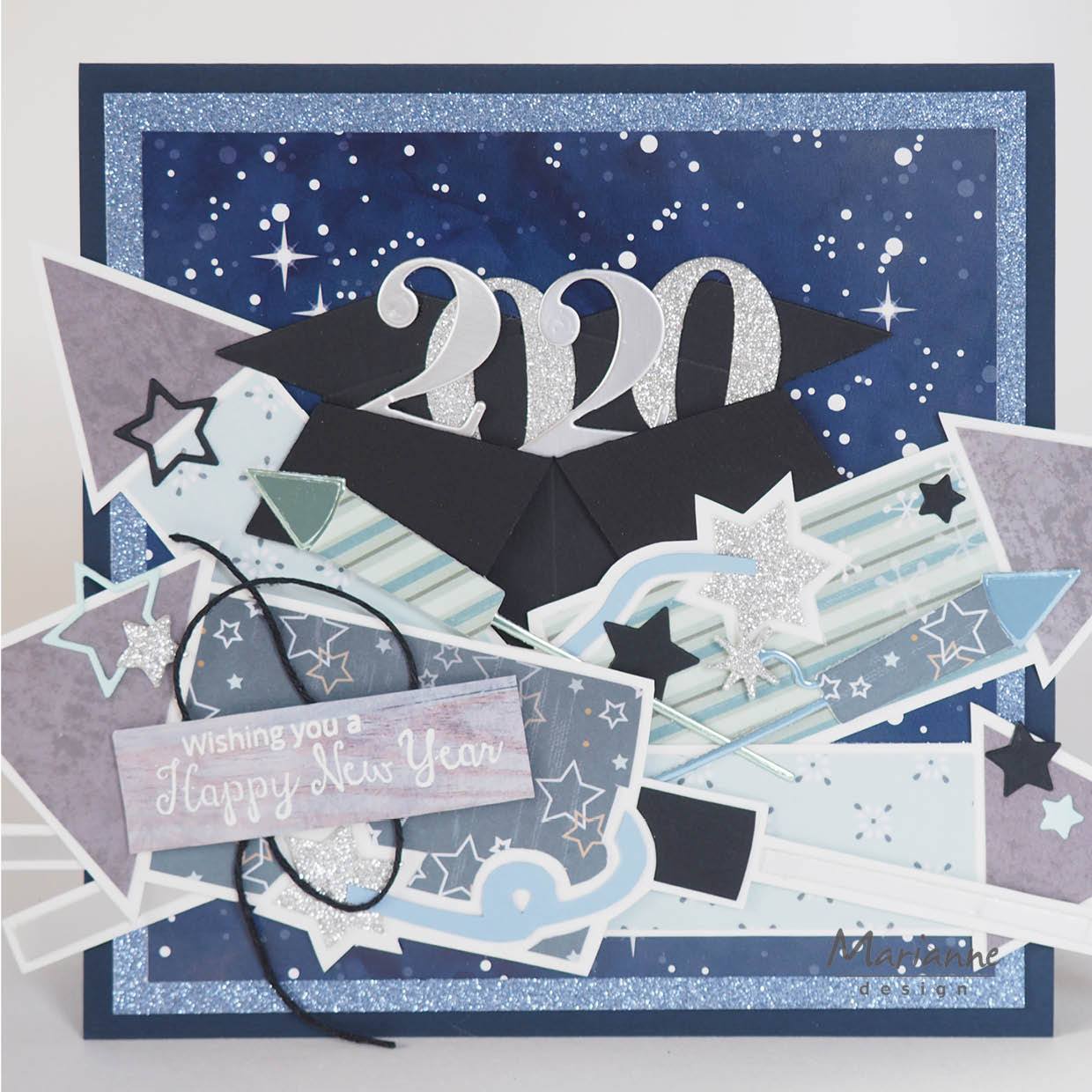 Craft Stencil Fireworks by Marleen
