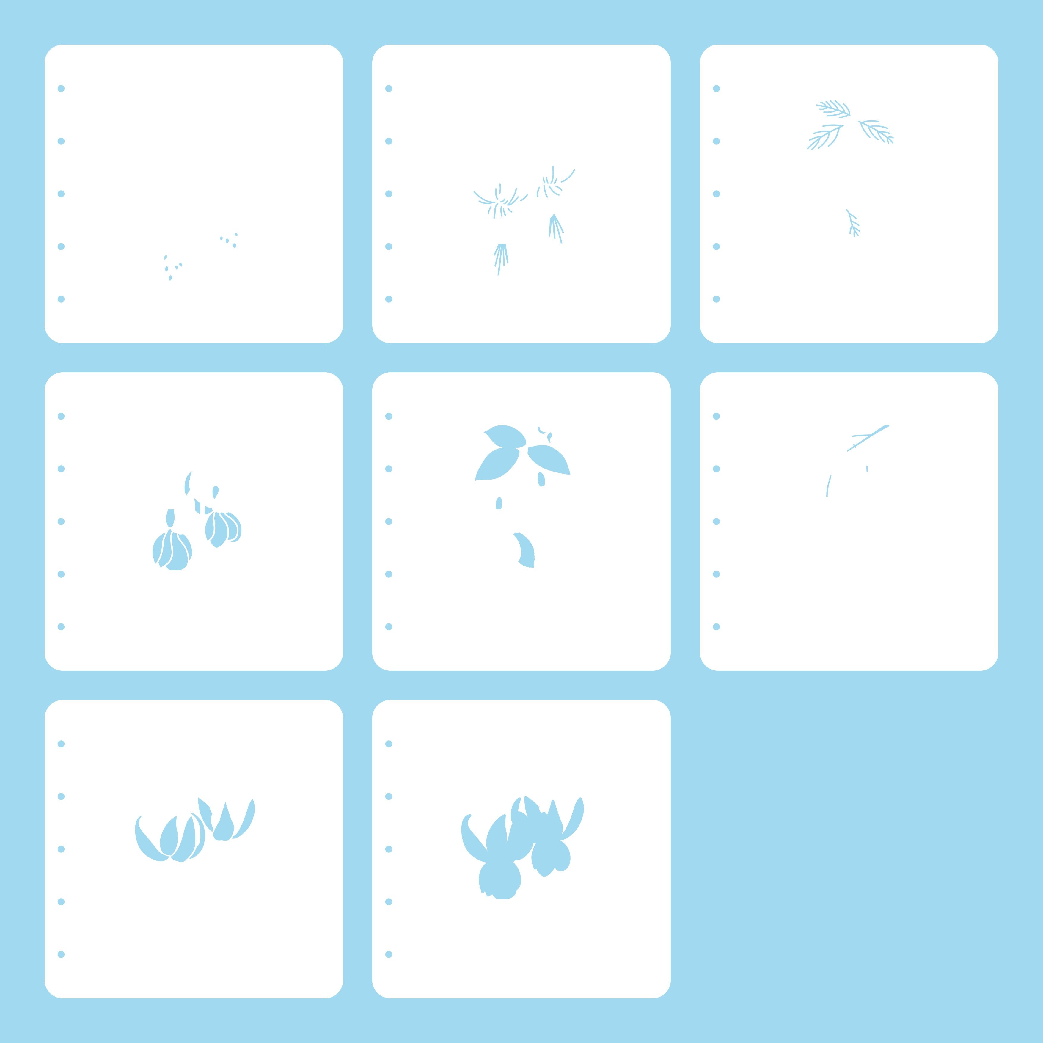 Nellie's Choice Layered Stencils (Set Of 8) - Fuchsia (Suitable For MSTS001)