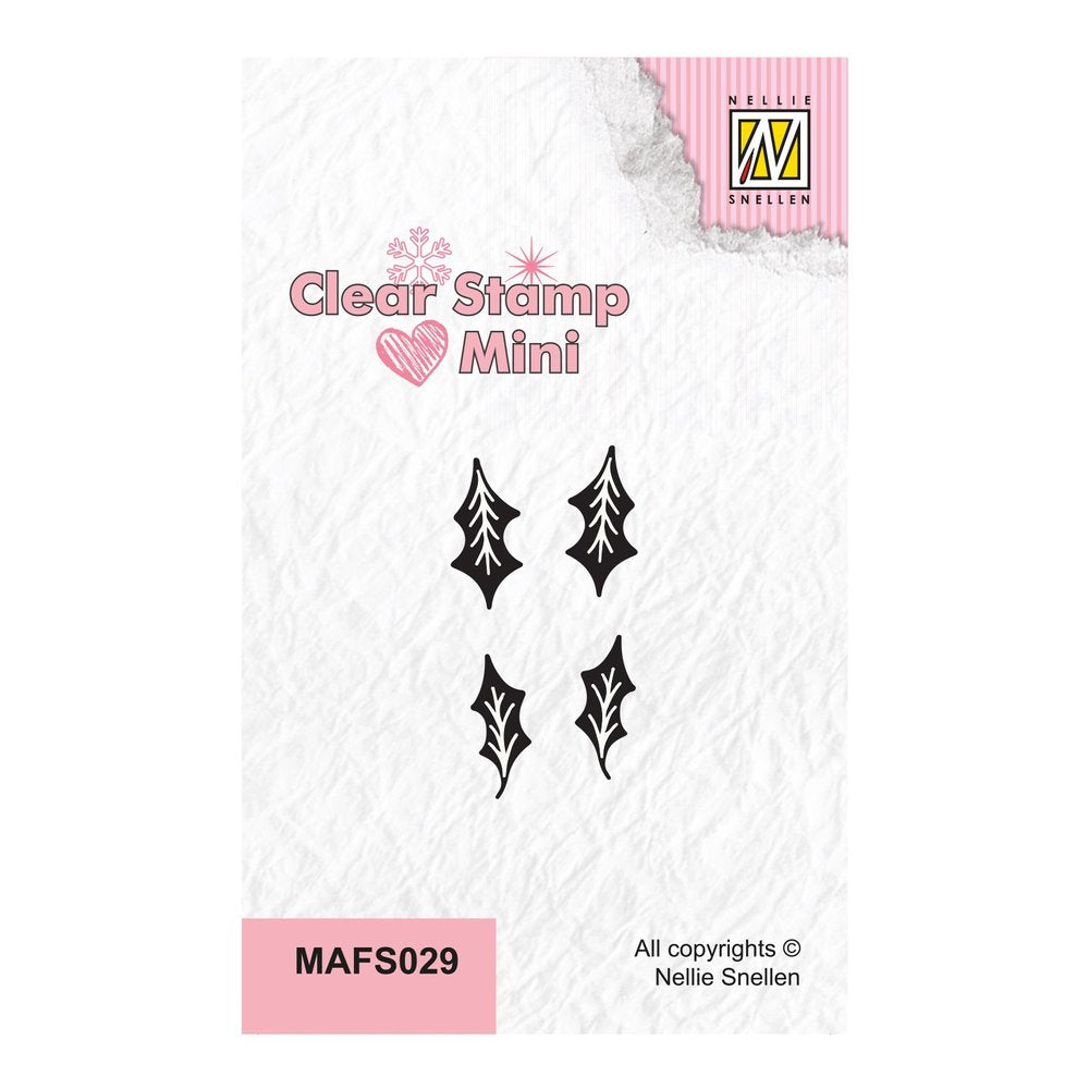 Clear Stamp Mini - Holly Leaves