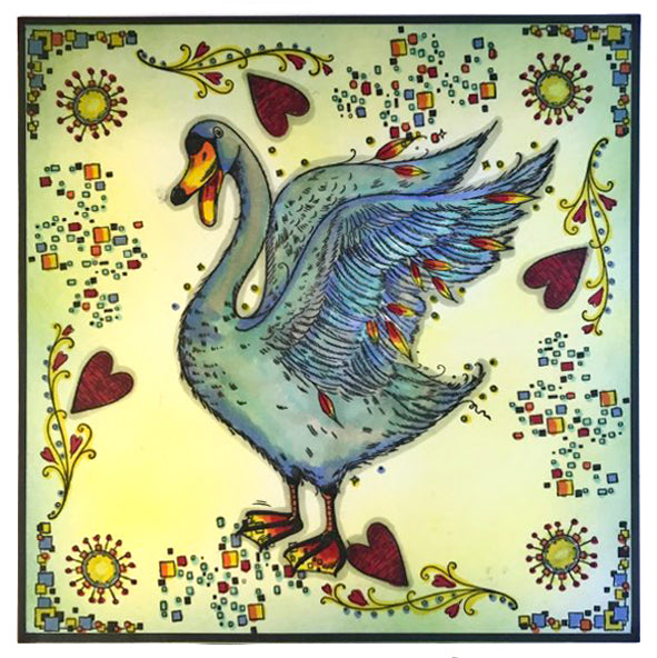 Pink Ink Designs Swan Jovi 6 in x 8 in Clear Stamp Set