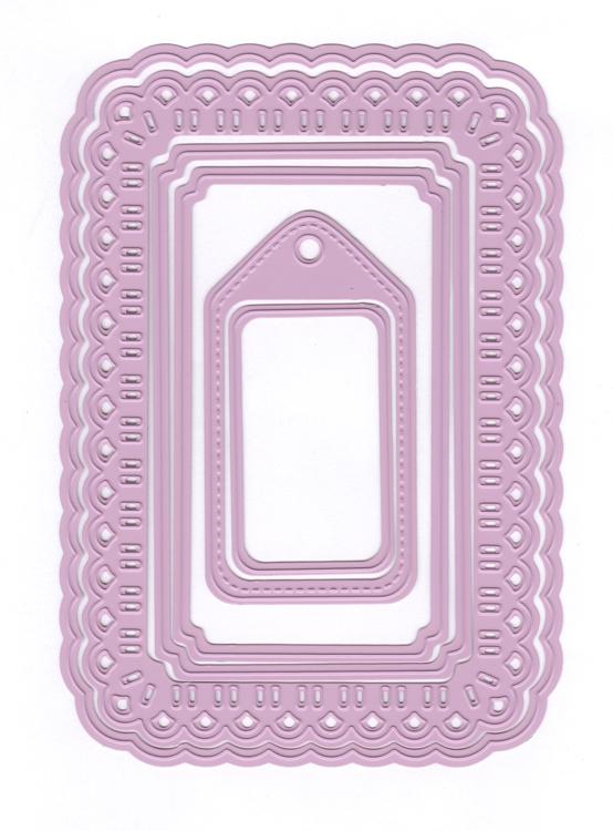 Multi Frame Dies - Christmas Ribbon Weaving-Rectangle