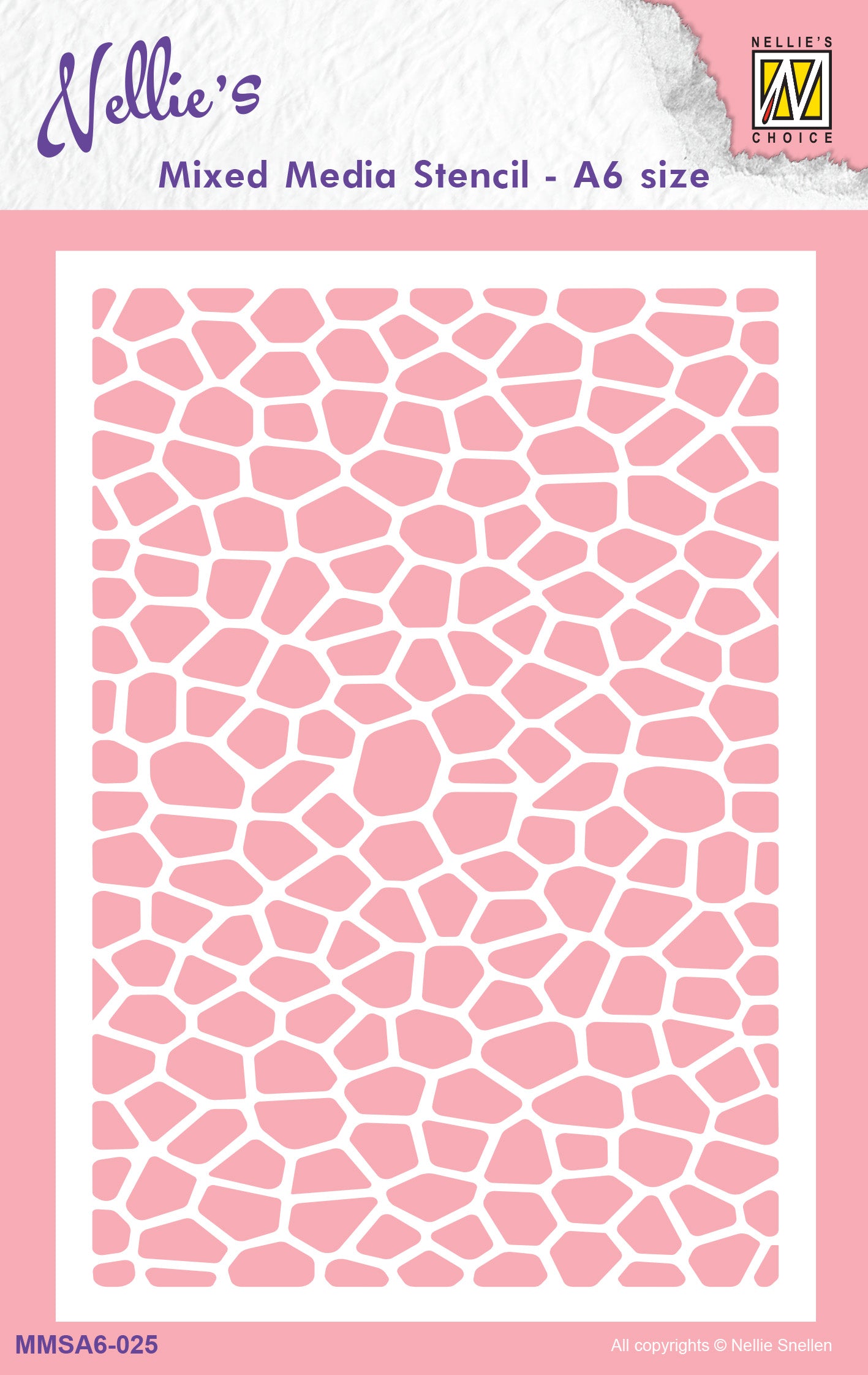 Nellie's Choice Mixed Media Stencil A6 Size - Stone Pavement