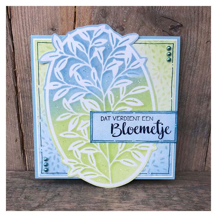 Nellie's Choice A6 Mixed Media Stencil Frame with Flower Branch