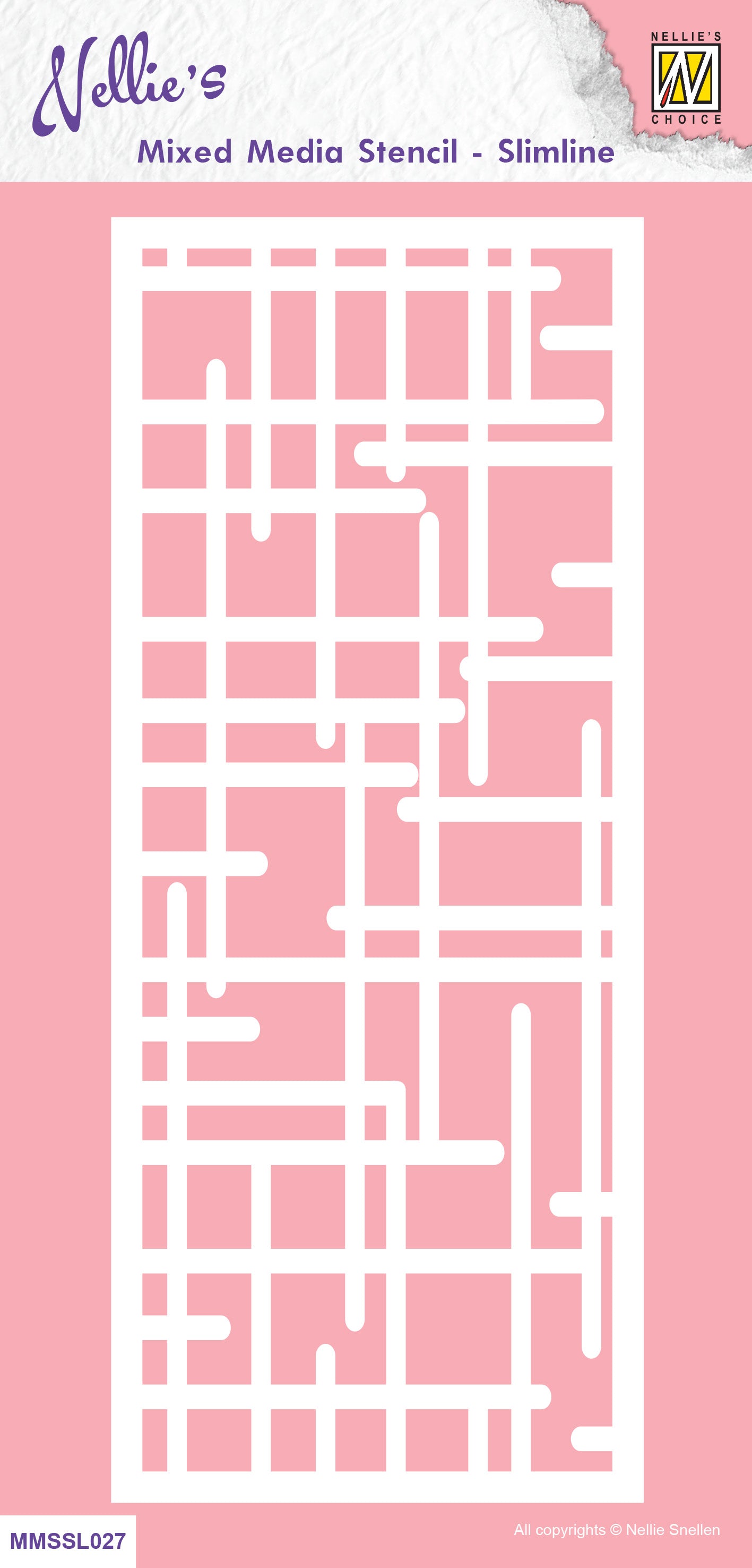 Nellie's Choice Mixed Media Stencil - Slimline - Labyrinth