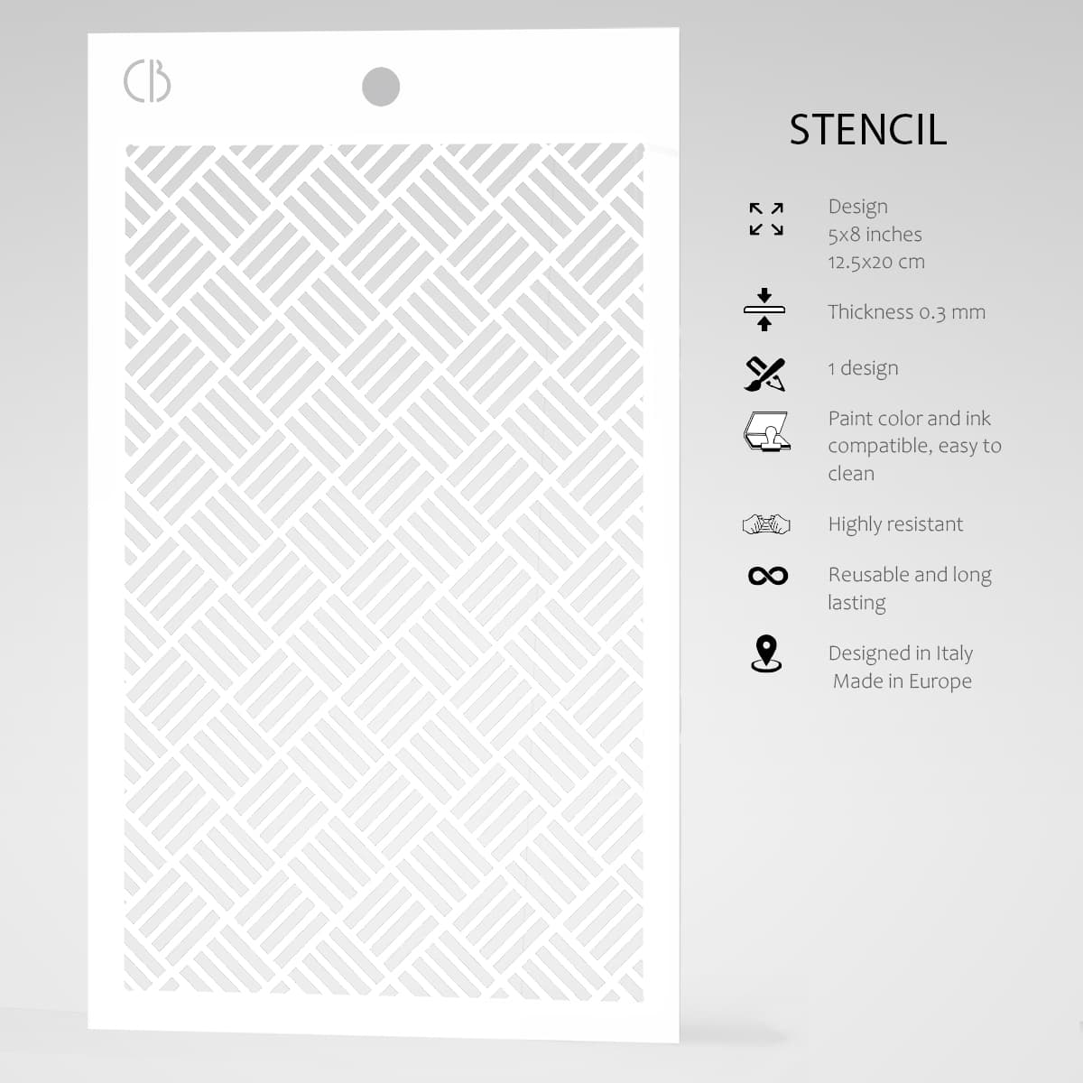 Ciao Bella Texture Stencil 5"x8" Rug