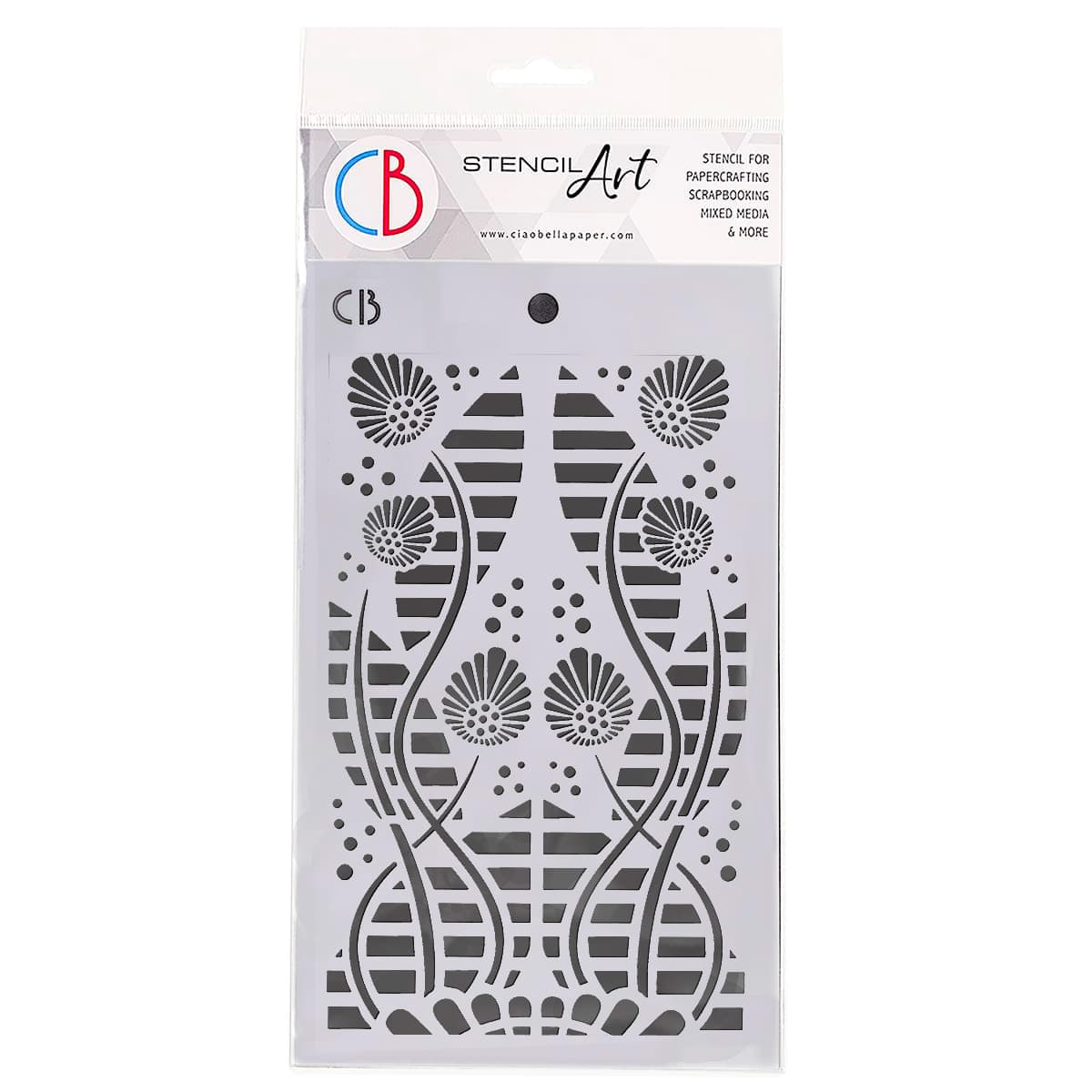 Ciao Bella Texture Stencil 5"x8" Tikal