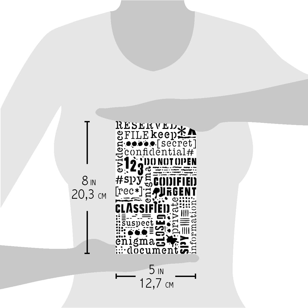 Ciao Bella Texture Stencil 5x8 Confidential