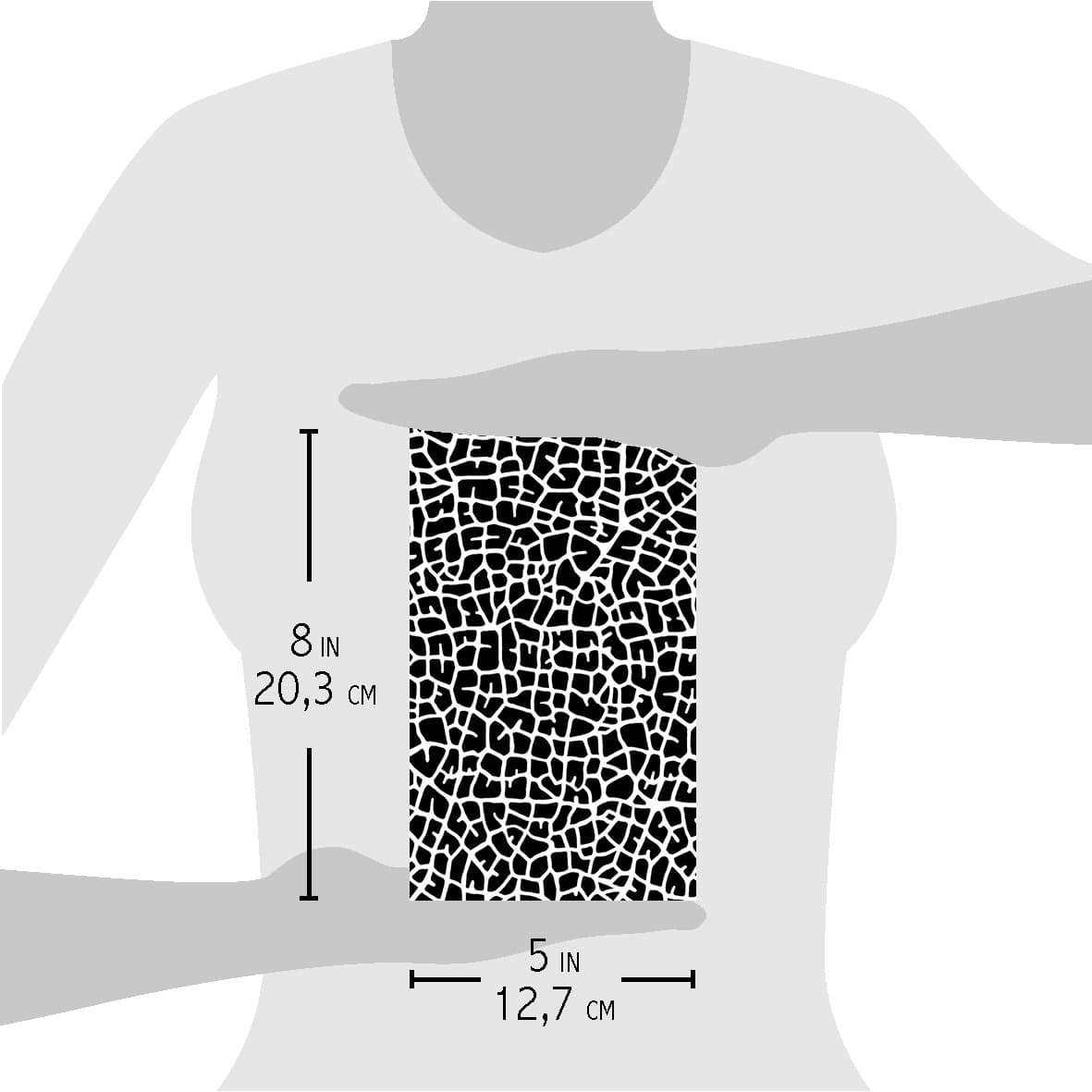 Ciao Bella Texture Stencil 5x8 Leaf Venation