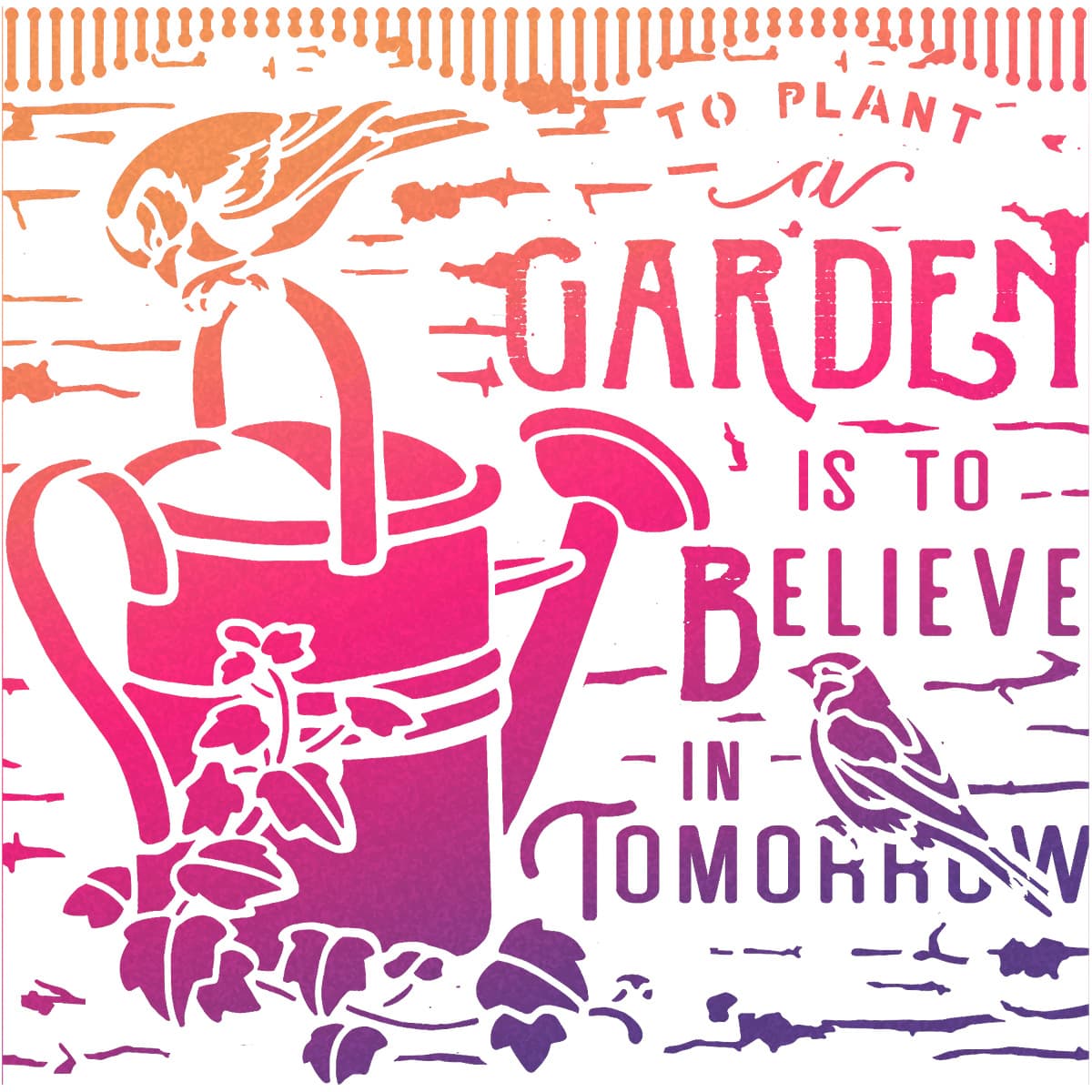 Ciao Bella Texture Stencil 8x8 Believe In Tomorrow