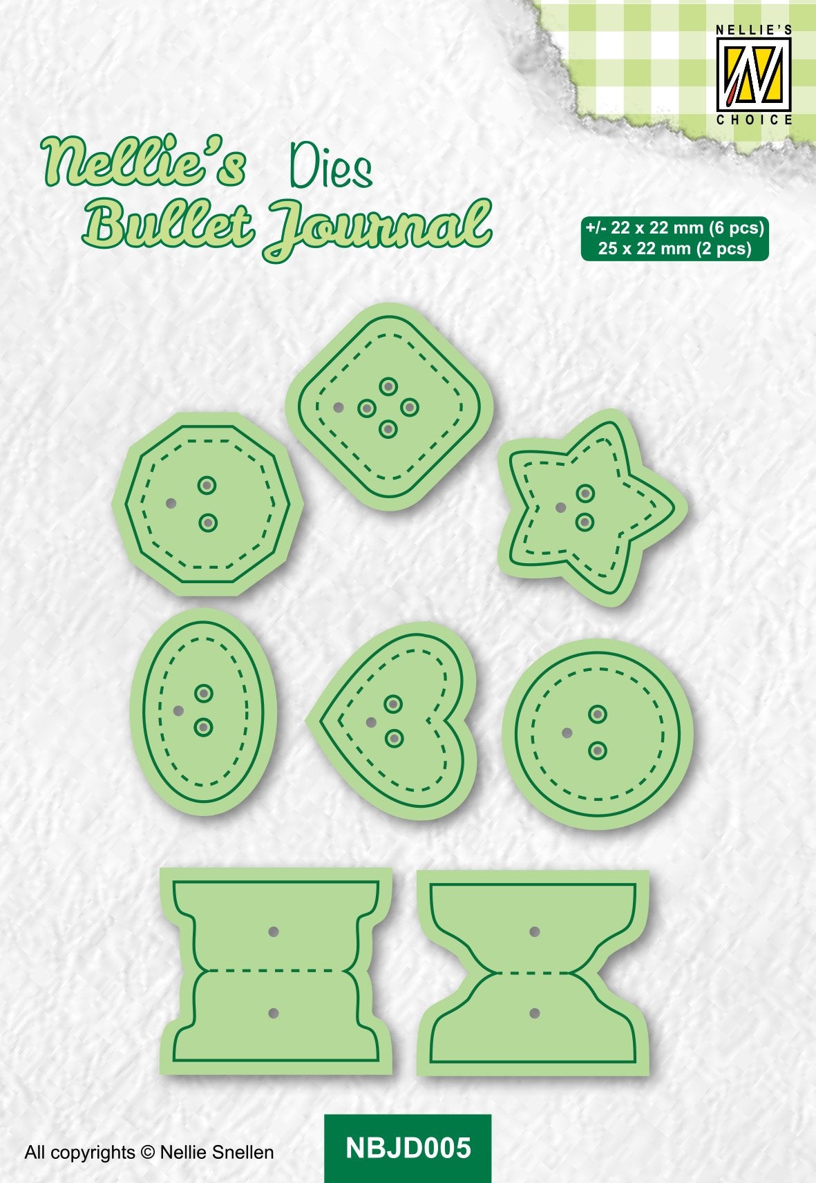 Nellie's Choice Nellie's Bullet Journal Die - Buttons