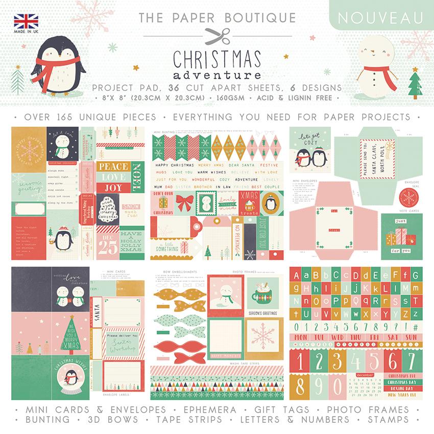 The Paper Boutique Christmas Adventure 8x8 Project Pad