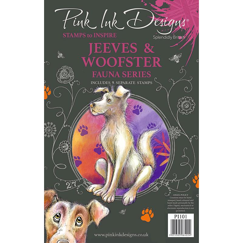 Pink Ink Designs Jeeves & Woofster A5 Clear Stamp Set