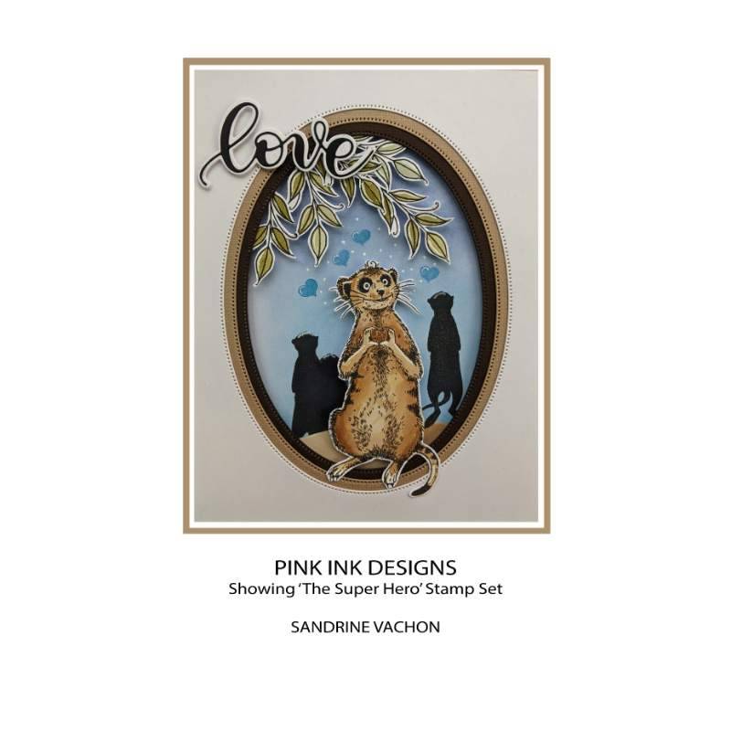 Pink Ink Designs Super Hero 6 in x 8 in Clear Stamp Set