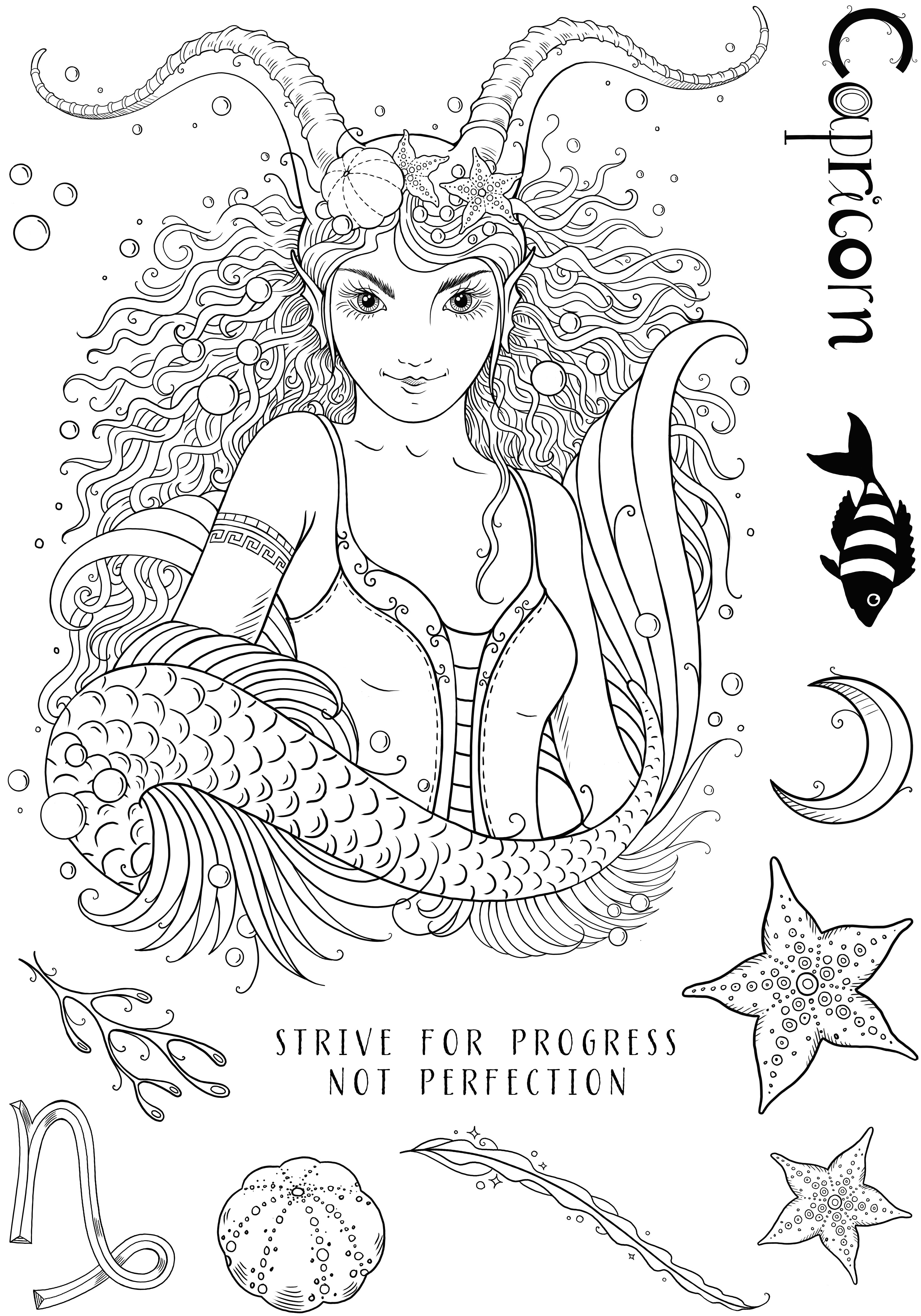 Pink Ink Designs Capricorn 6 in x 8 in Clear Stamp Set