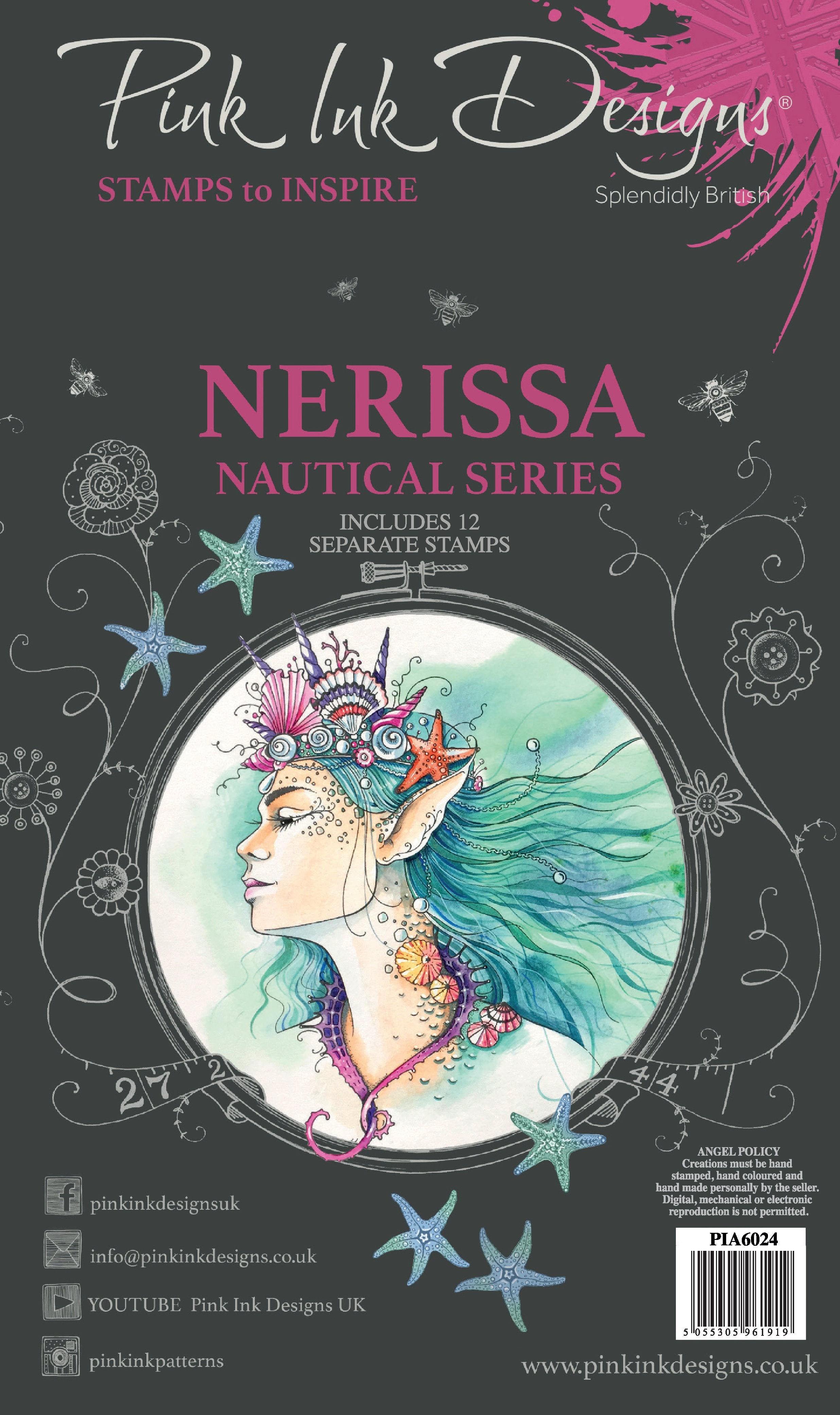 Pink Ink Designs Nerissa A6 Clear Stamp Set