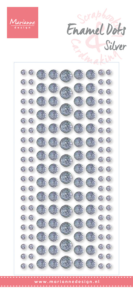 Marianne Design Enamel Dots - Silver Glitter