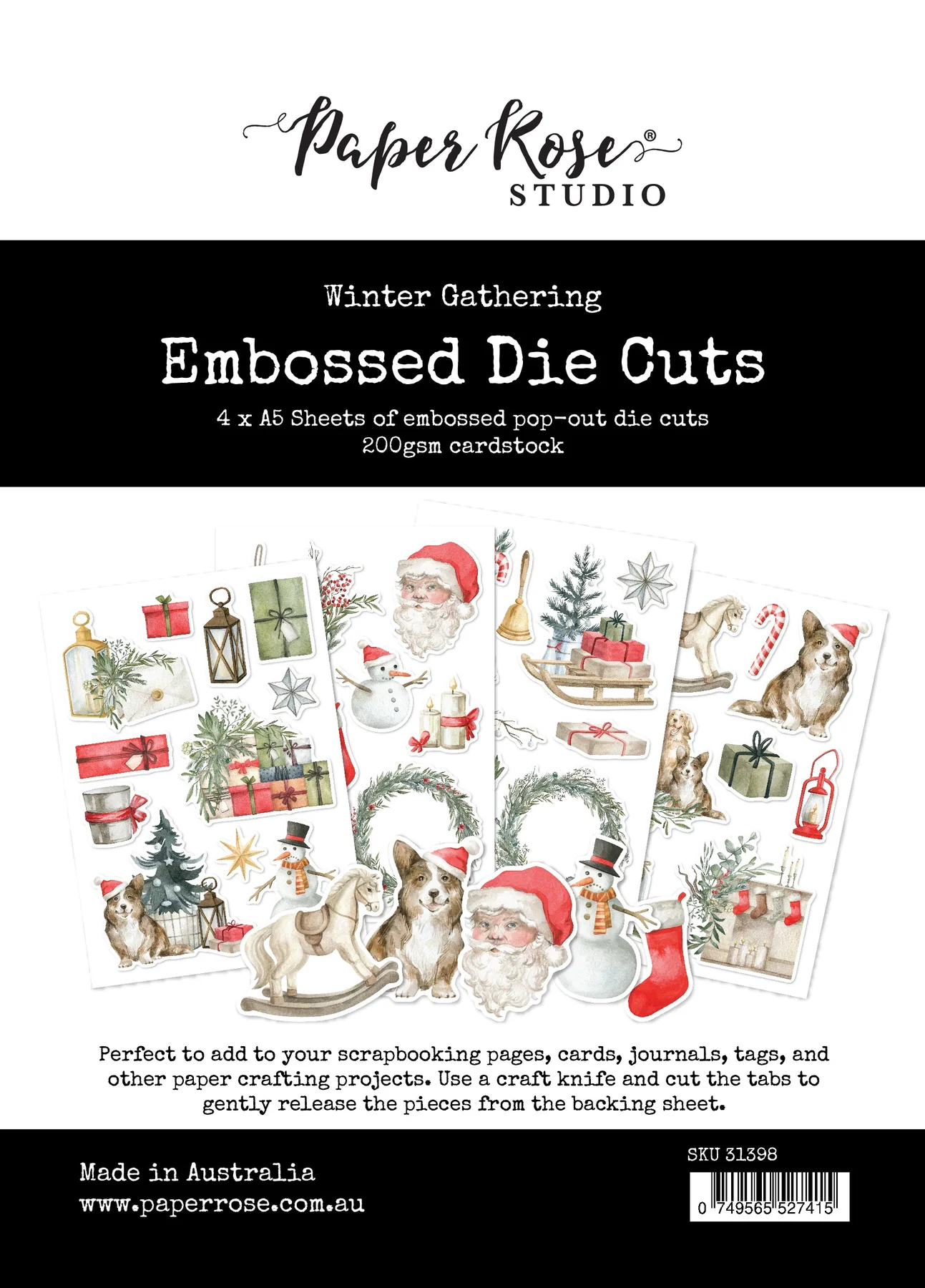 Winter Gathering Embossed Die Cuts 31398