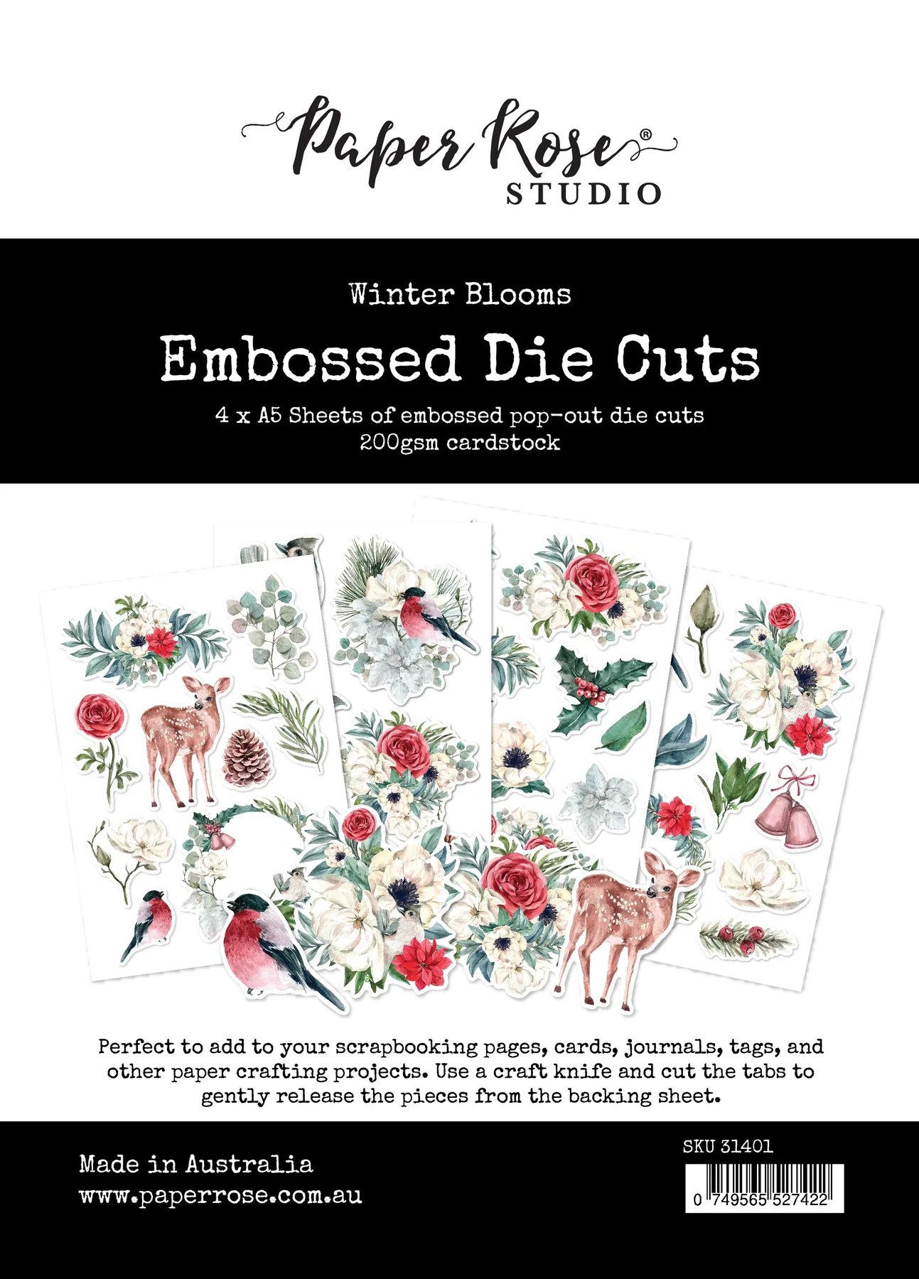 Winter Blooms Embossed Die Cuts 31401