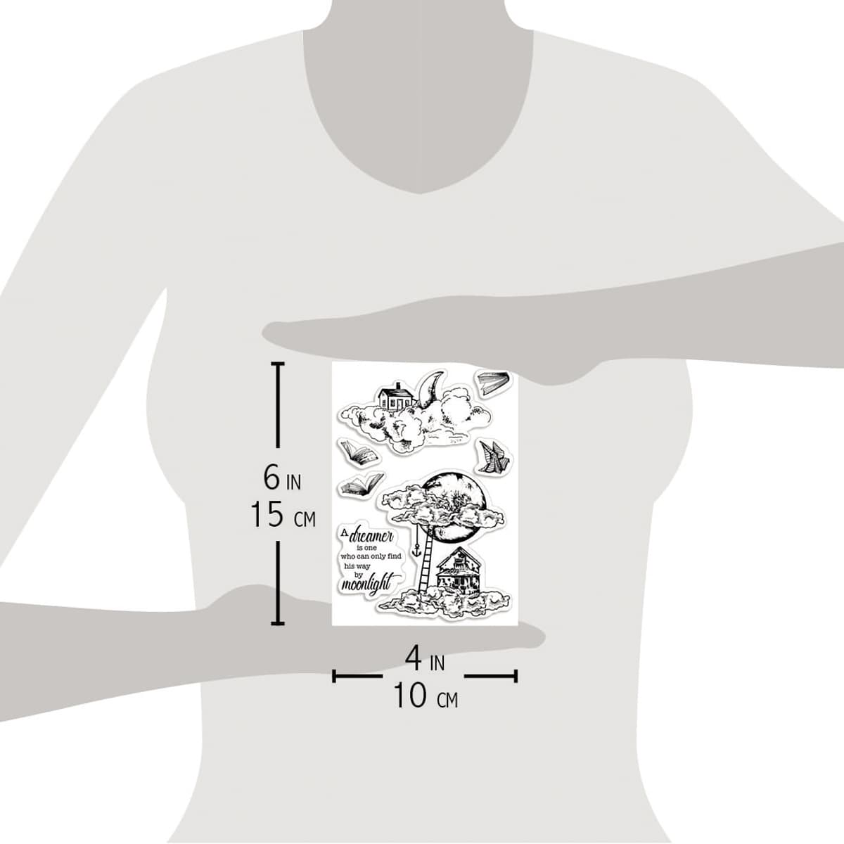 Ciao Bella Clear Stamp Set 4"x6" Moonlight