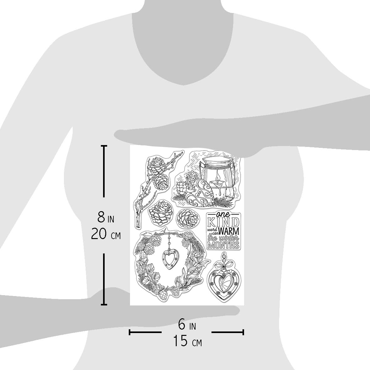 Ciao Bella Clear Stamp Set 6x8 Warm Heart