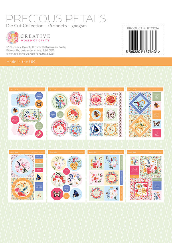 The Paper Tree Precious Petals A4 Die Cut sheets