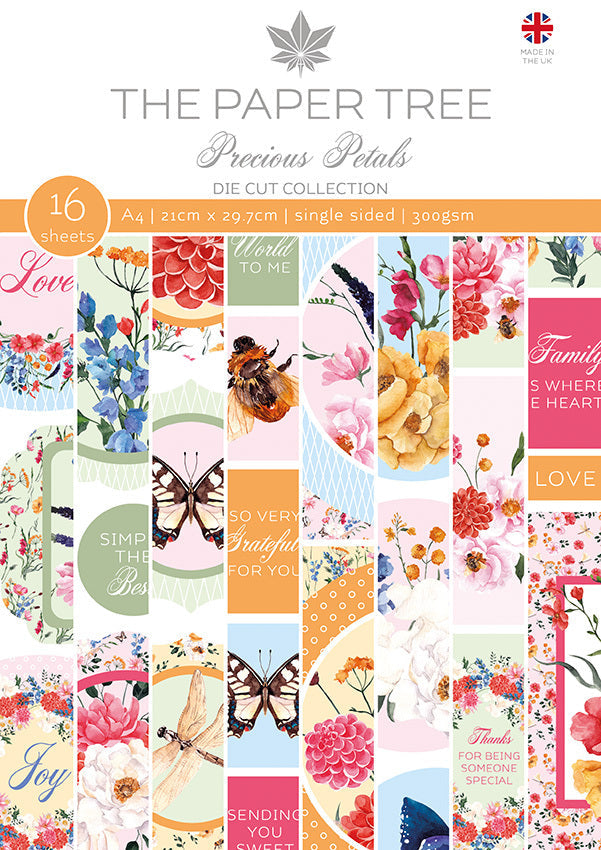 The Paper Tree Precious Petals A4 Die Cut sheets