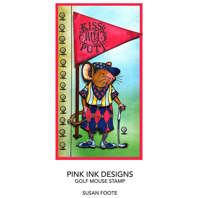Pink Ink Designs Golf Mouse A7 Clear Stamp