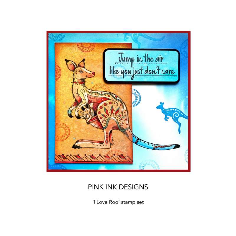 Pink Ink Designs I Love Roo 6 in x 8 in Clear Stamp Set