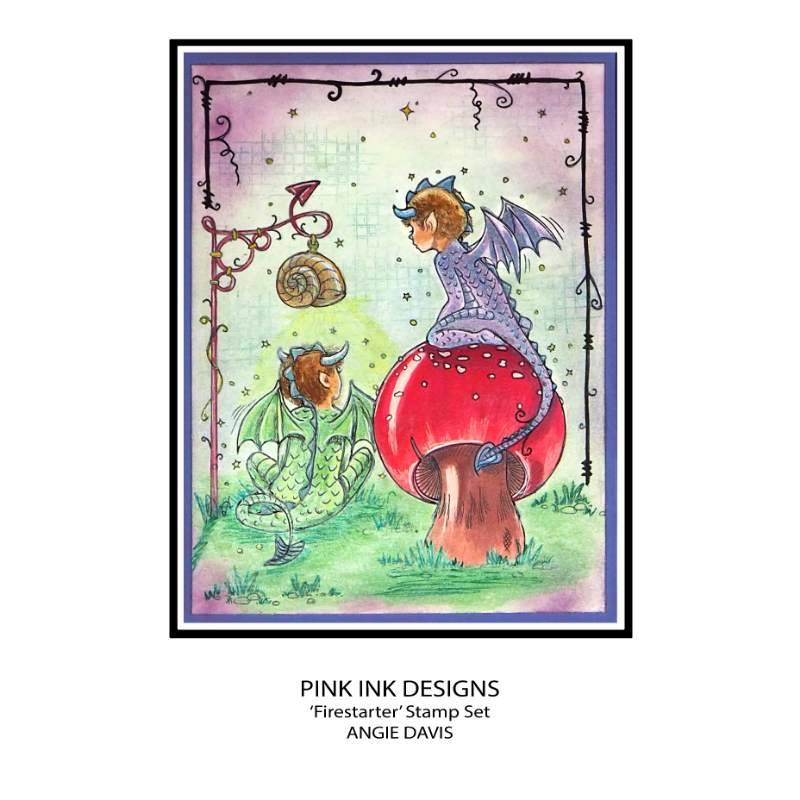 Pink Ink Designs Firestarter 6 in x 8 in Clear Stamp Set