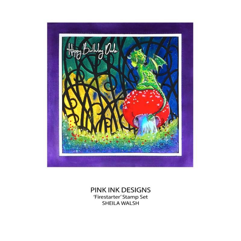 Pink Ink Designs Firestarter 6 in x 8 in Clear Stamp Set