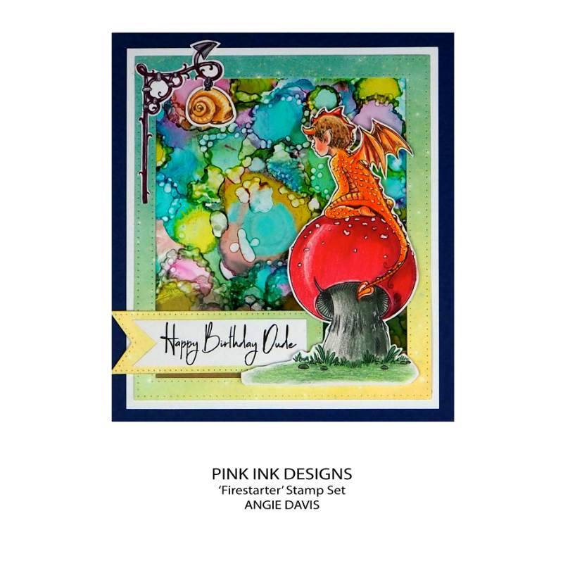 Pink Ink Designs Firestarter 6 in x 8 in Clear Stamp Set